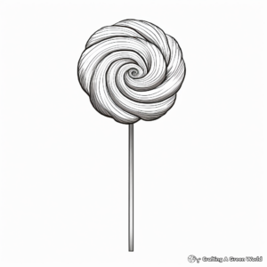 Realistic Swirl Lollipop Coloring Sheets 1