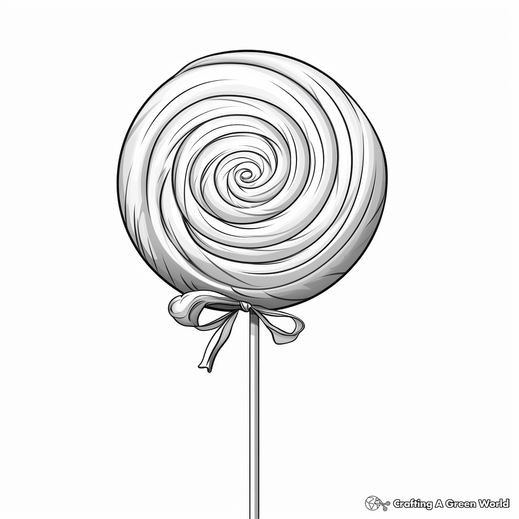 Realistic Swirl Lollipop Coloring Sheets 2