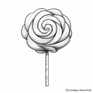 Realistic Swirl Lollipop Coloring Sheets 3
