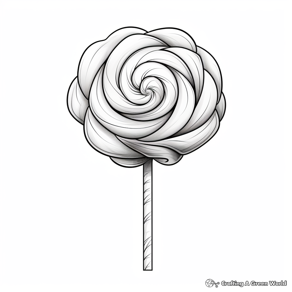Realistic Swirl Lollipop Coloring Sheets 3