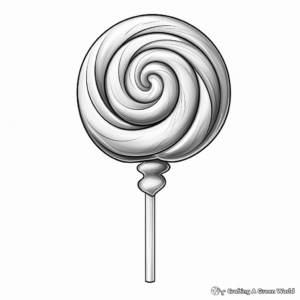 Realistic Swirl Lollipop Coloring Sheets 4