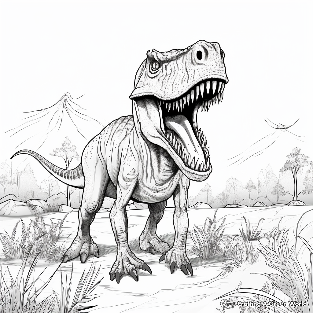 Realistic Tarbosaurus Coloring Pages 2