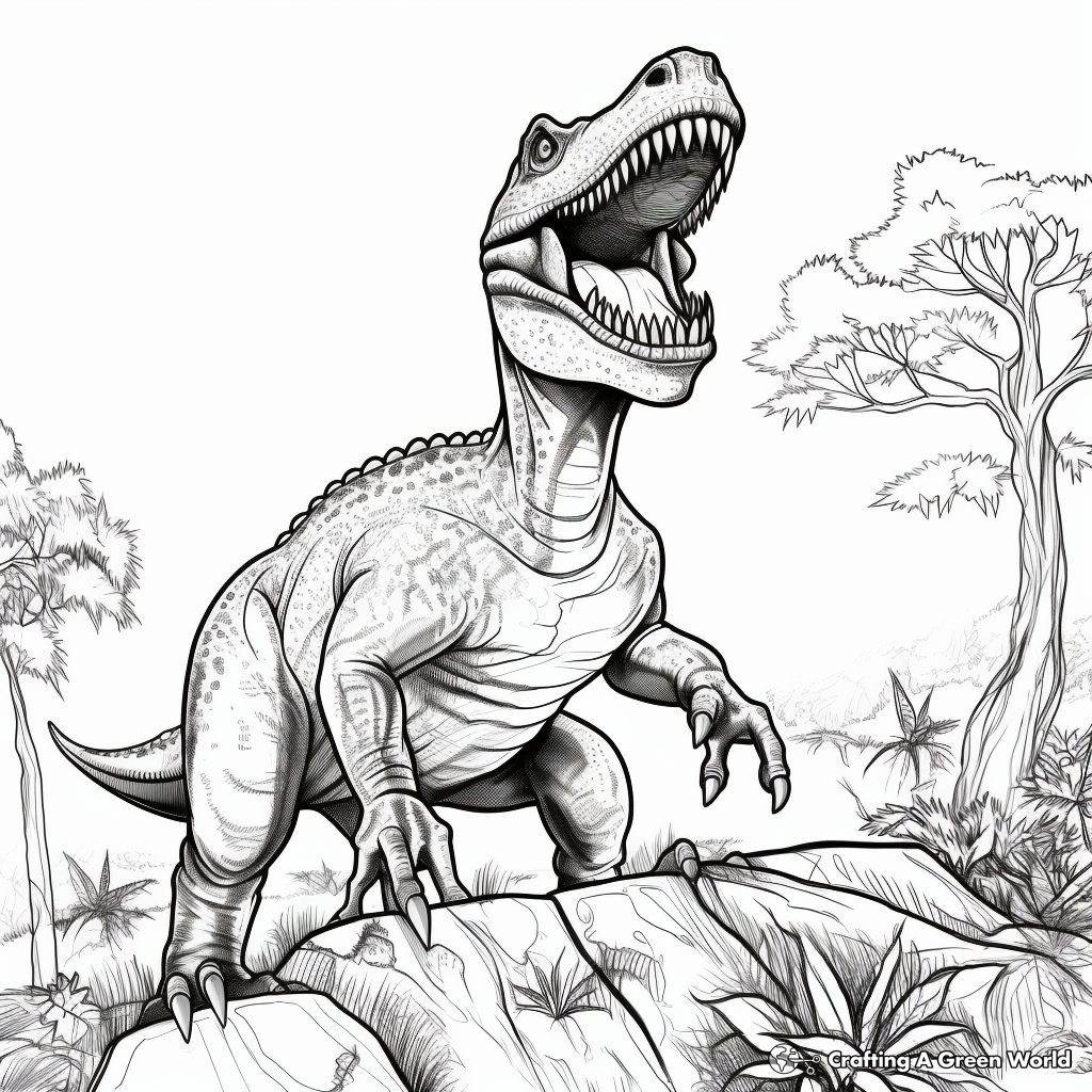 Realistic Tarbosaurus Coloring Pages 3