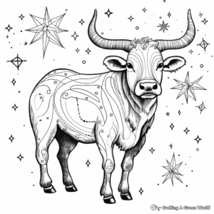 Realistic Taurus Constellation Coloring Pages 1