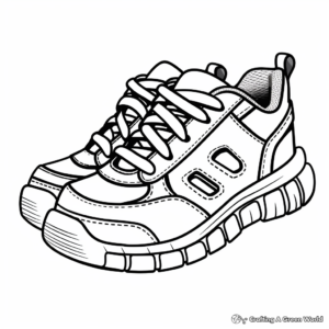 Realistic Tennis Shoe Coloring Pages 3