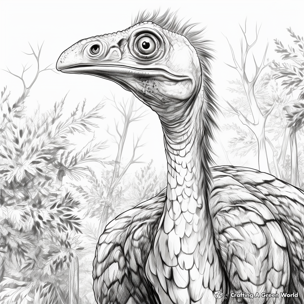 Realistic Troodon Coloring Sheets for Dinosaur Lovers 3