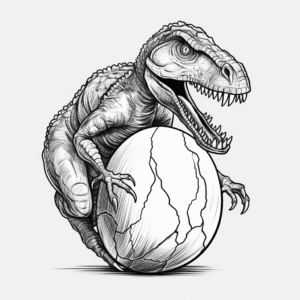 Realistic Velociraptor Egg Coloring Pages 1