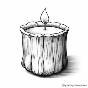 Realistic Votive Candle Coloring Sheets 1