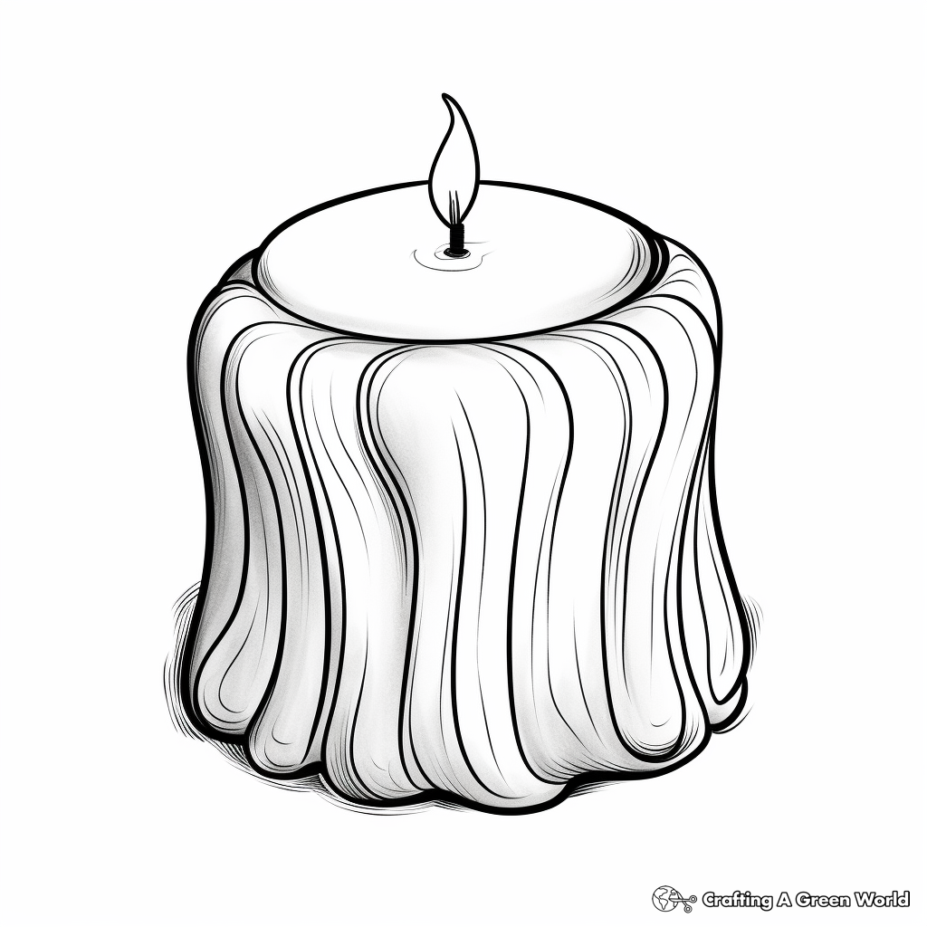 Realistic Votive Candle Coloring Sheets 4
