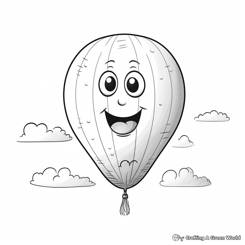Realistic Weather Balloon Coloring Sheets 1