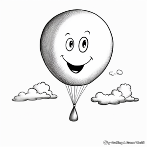 Realistic Weather Balloon Coloring Sheets 3