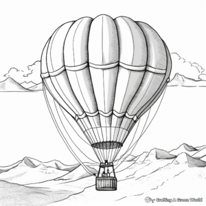 Realistic Weather Balloon Coloring Sheets 4