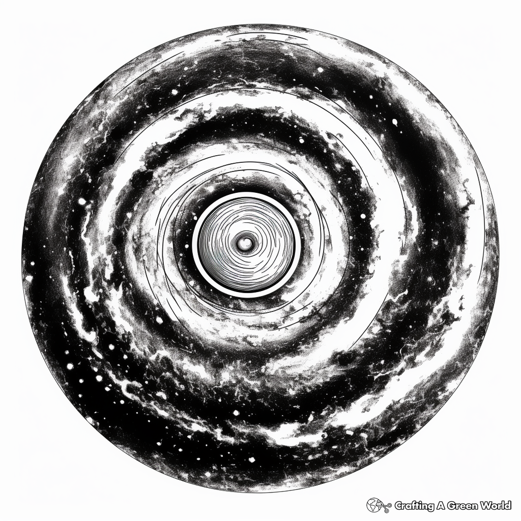Realistic Whirlpool Galaxy Coloring Sheets 3