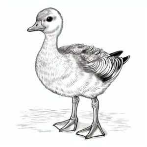 Realistic White-fronted Goose Coloring Sheets 1