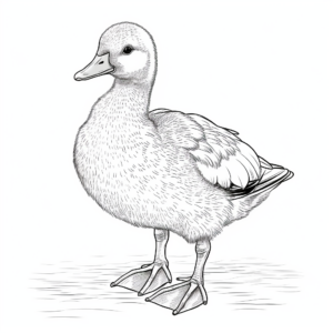 Realistic White-fronted Goose Coloring Sheets 2