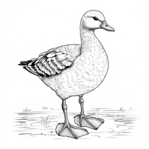 Realistic White-fronted Goose Coloring Sheets 4