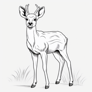 Realistic White-tail Deer Coloring Pages 3