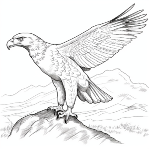Realistic White-Tailed Eagle Coloring Pages 2
