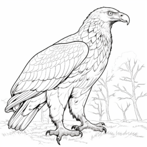 Realistic White-Tailed Eagle Coloring Pages 3