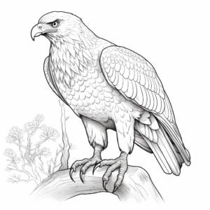 Realistic White-Tailed Eagle Coloring Pages 4