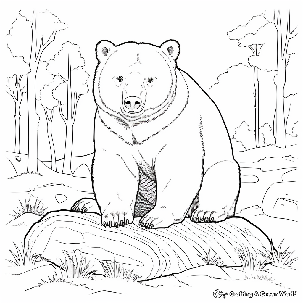 Realistic Wombat Coloring Pages 1