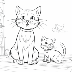 Reality-Based Cat and Mouse Interaction Coloring Pages 3