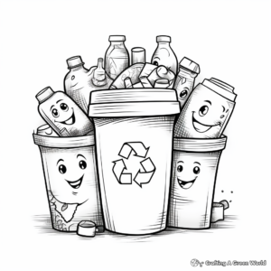 Recycling-Themed Aluminum Can Coloring Pages 4