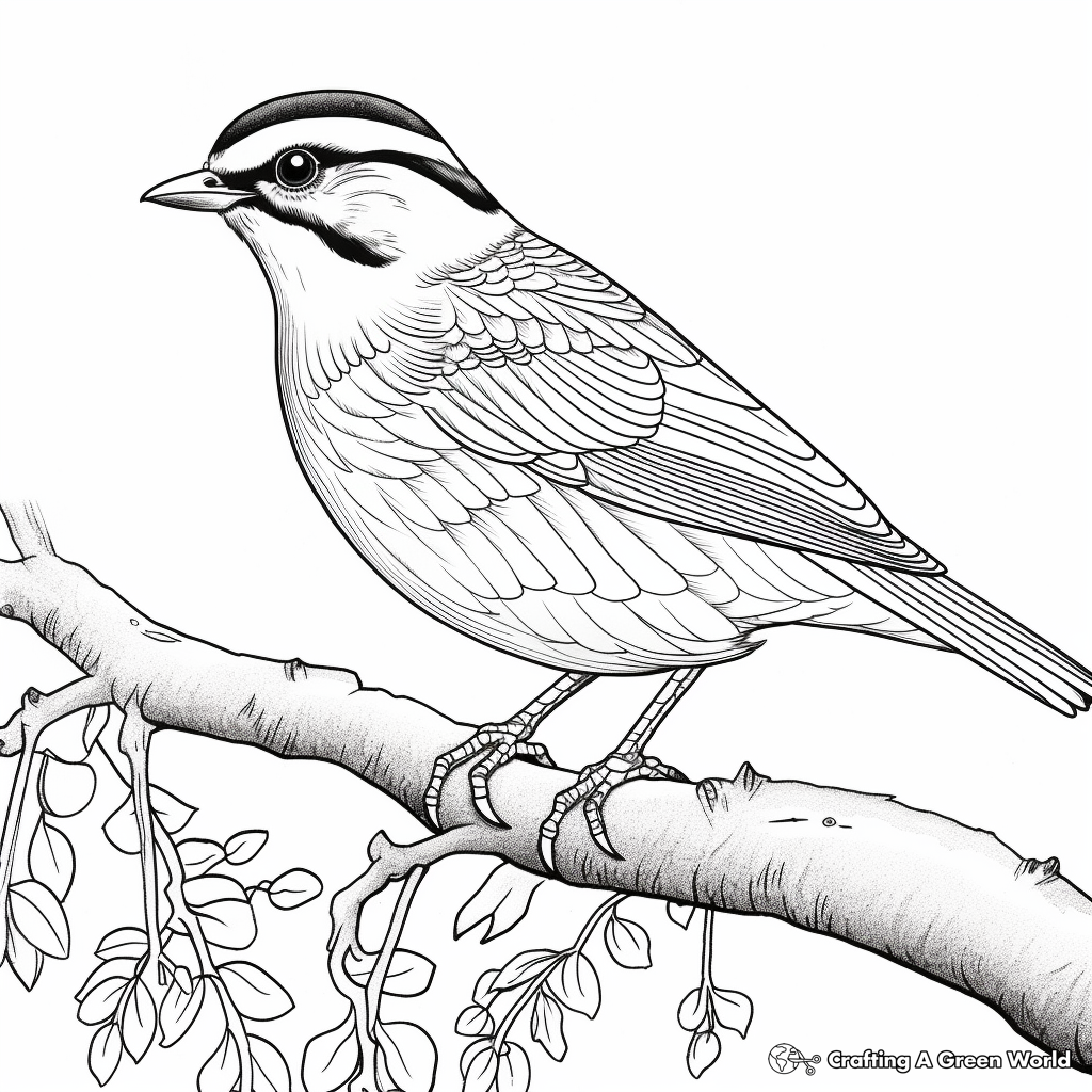 Red-Breasted Nuthatch Nobility Coloring Pages 3