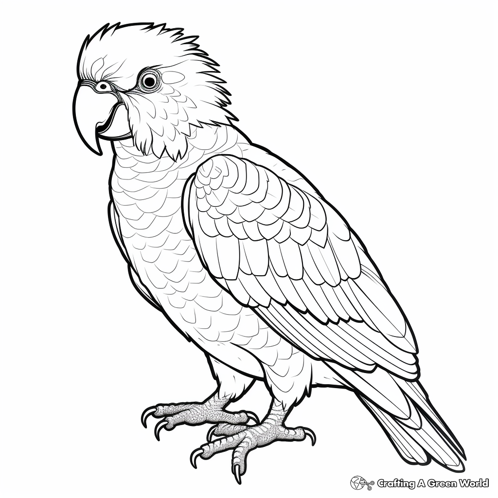 Red-fronted Macaw Parrot Coloring for Adults 3