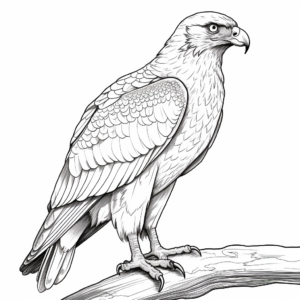 Red Tailed Hawk Feather Detail Coloring Pages 4
