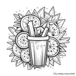 Refreshing Lemon-Lime Popsicle Coloring Pages 2
