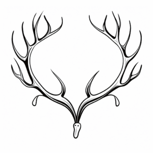 Reindeer Antler Christmas Coloring Pages 1