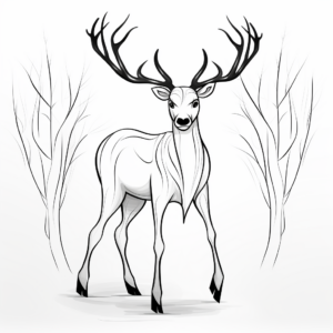 Reindeer Antler Christmas Coloring Pages 3