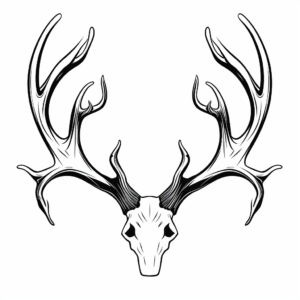 Reindeer Antler Christmas Coloring Pages 4