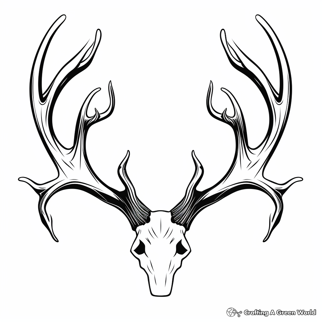 Reindeer Antler Christmas Coloring Pages 4
