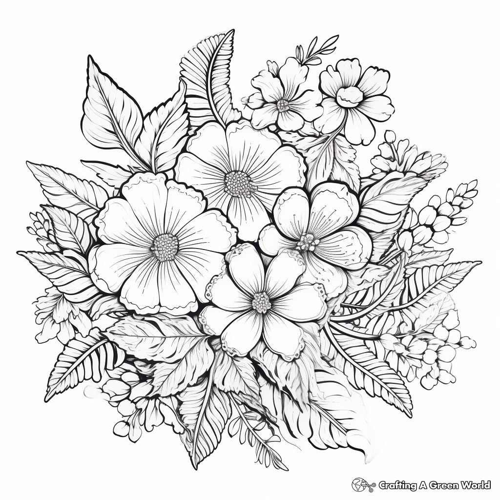 Relaxing Floral Patterns Coloring Pages 4