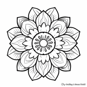 Relaxing Flower Mandala Coloring Pages 2