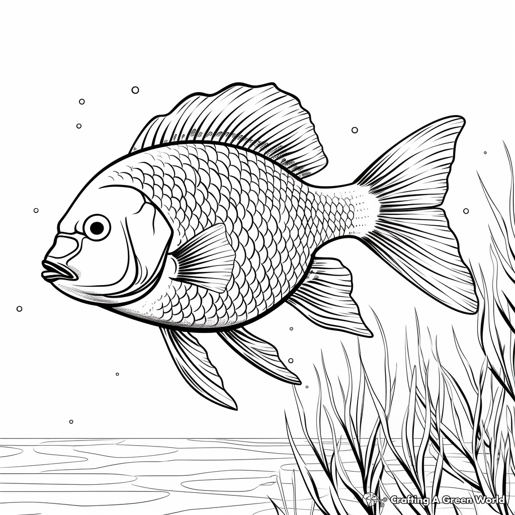 Relaxing Golden Shiner Sunfish Coloring Pages 2
