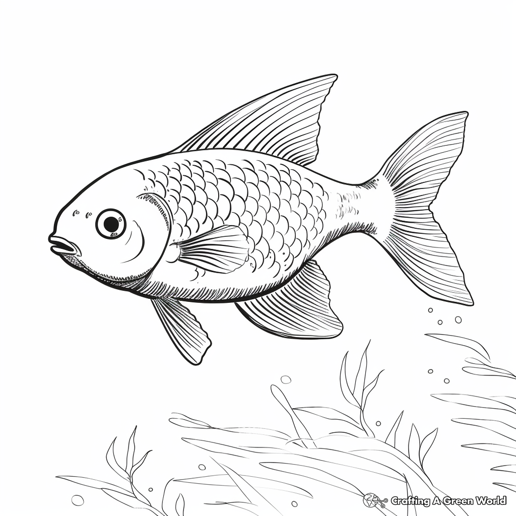 Relaxing Golden Shiner Sunfish Coloring Pages 4