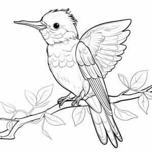 Relaxing Hummingbird Coloring Pages for Stress Relief 4