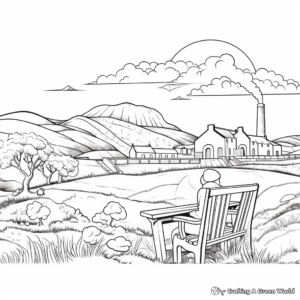 Relaxing Irish Landscape Coloring Pages for Adults 3