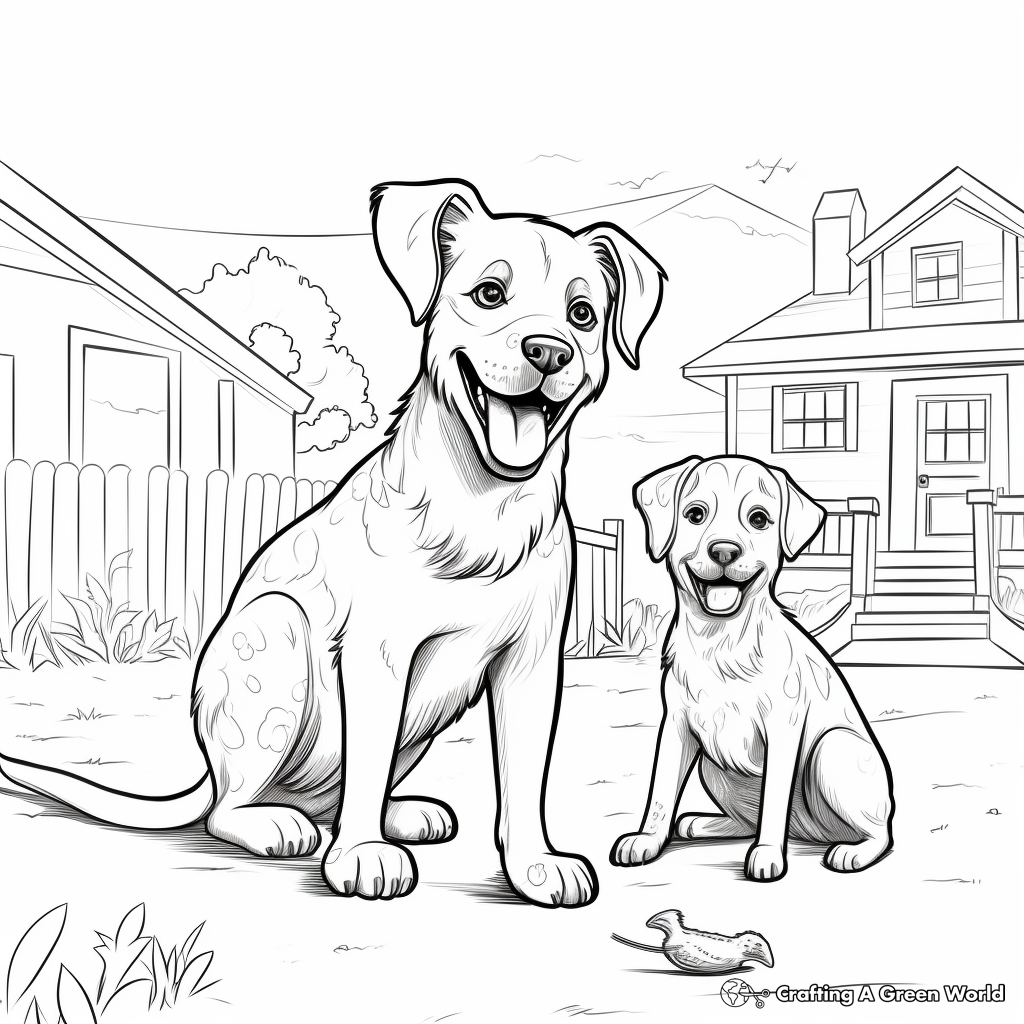 Resilient Rescue Dogs Coloring Pages 1