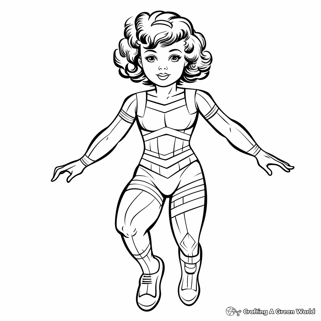 Retro Leotard Coloring Sheets for Nostalgic Adults 1