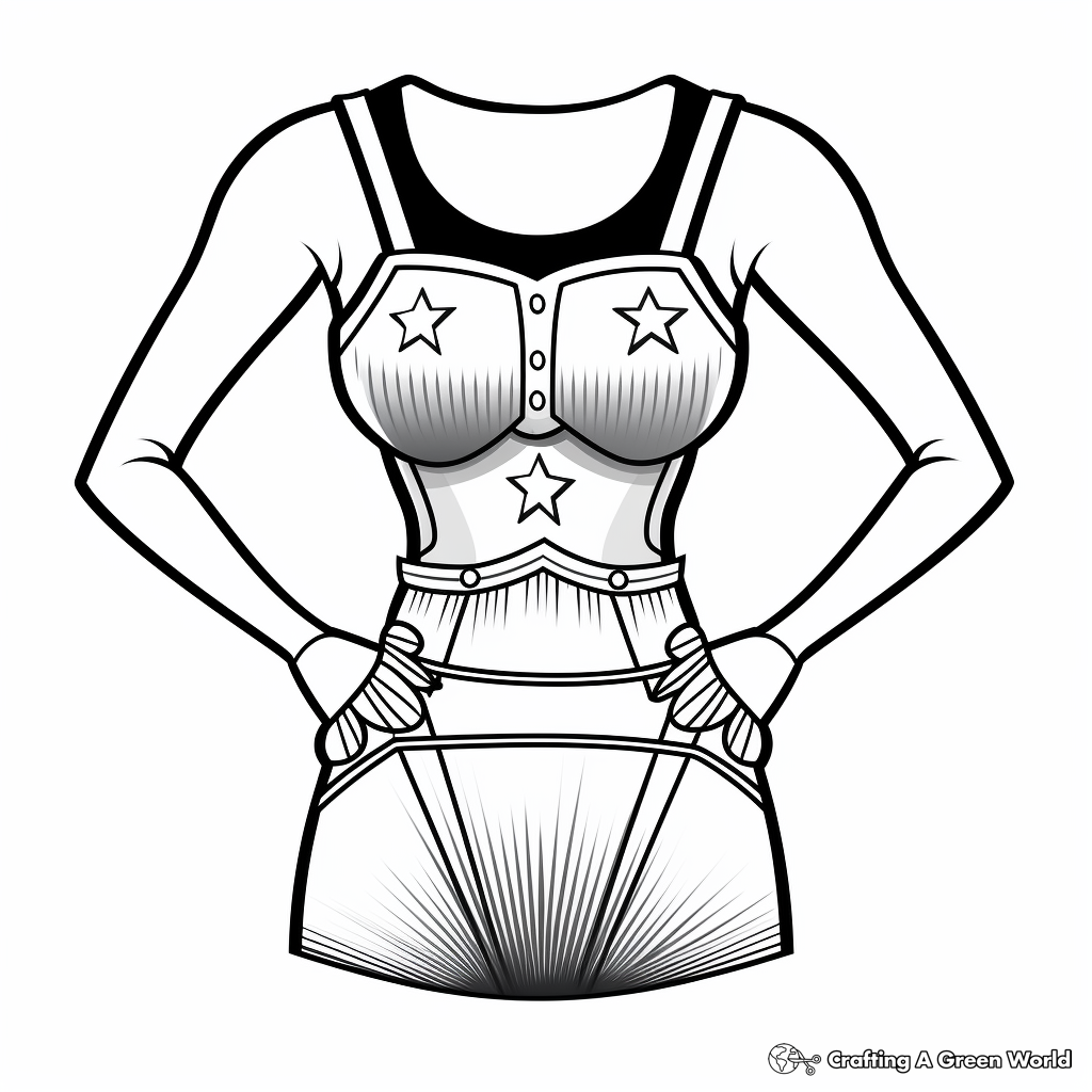 Retro Leotard Coloring Sheets for Nostalgic Adults 2