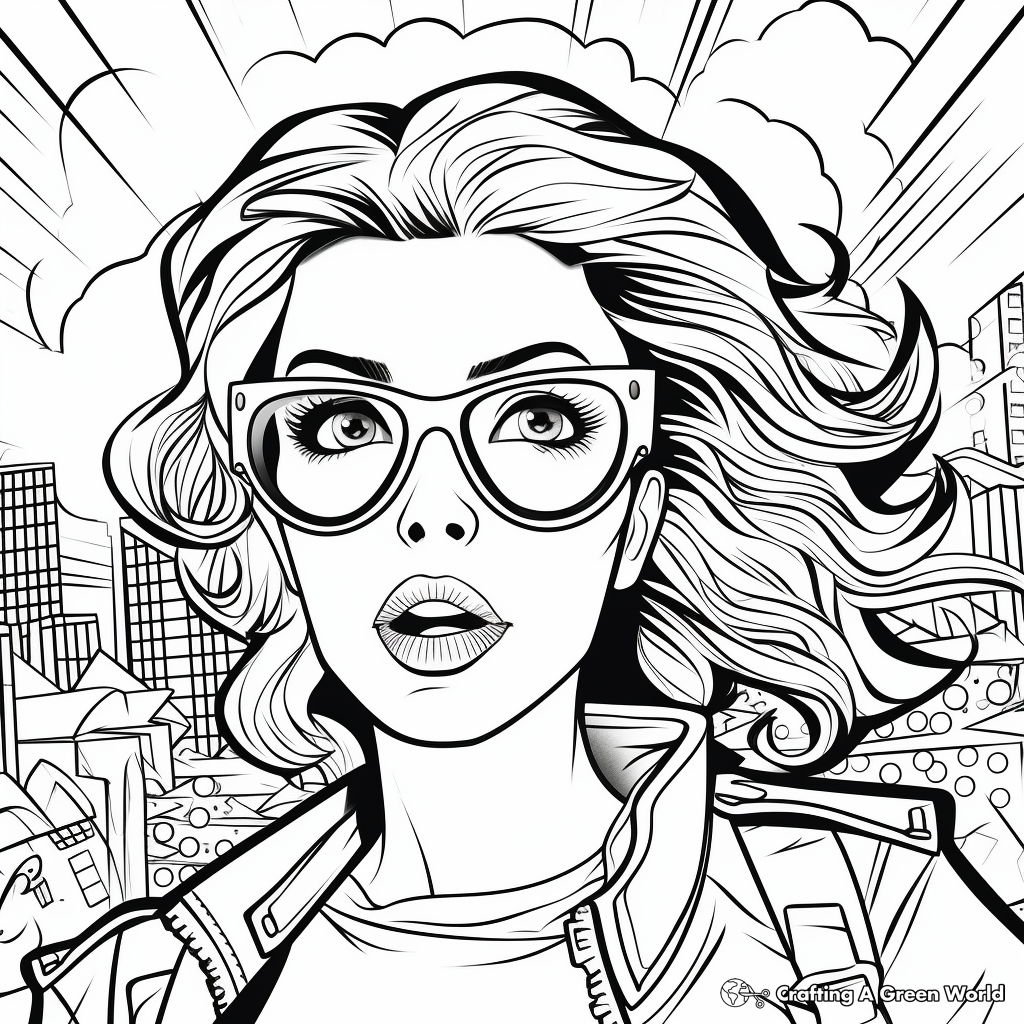 Revolutionary Pop Art Aesthetic Coloring Pages 1