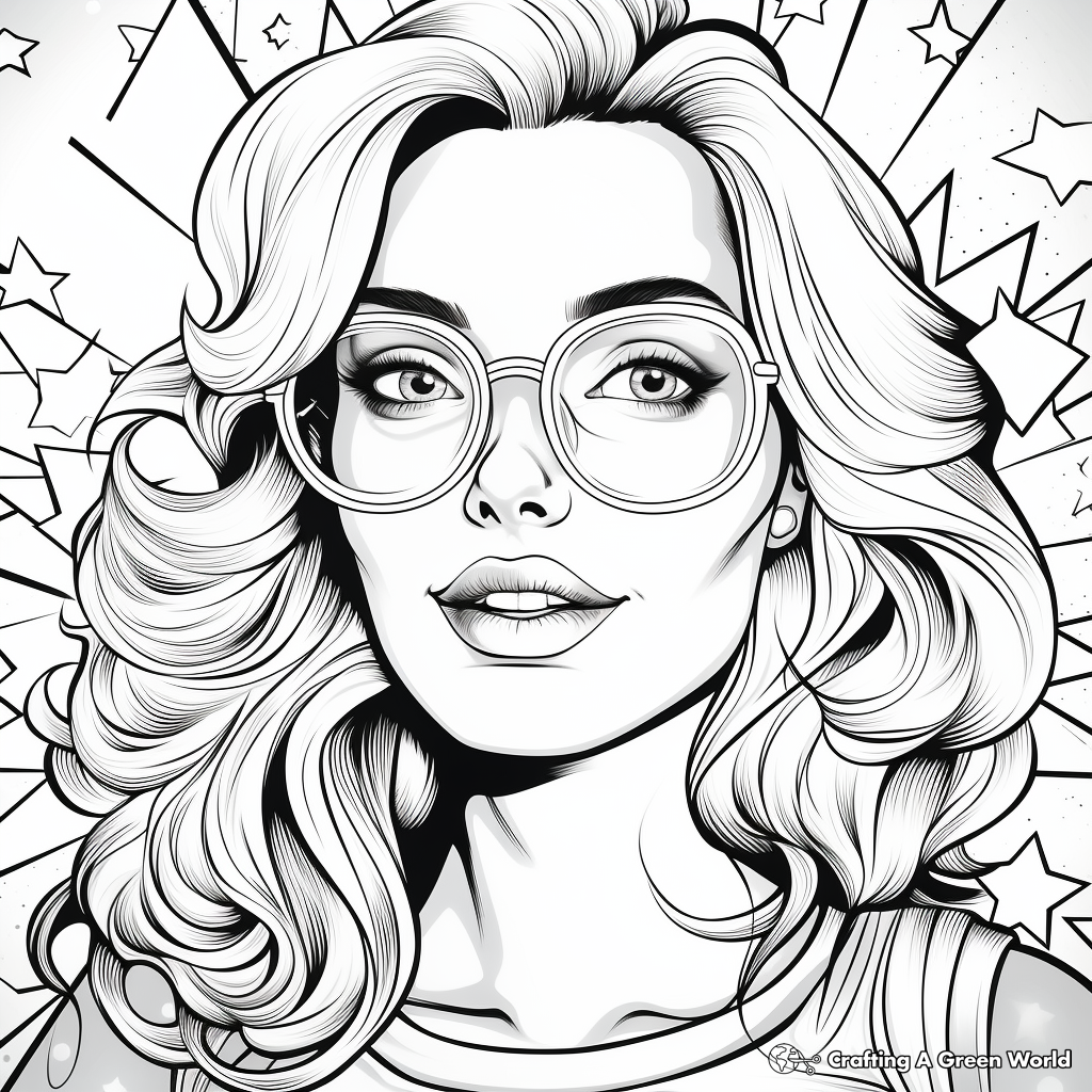 Revolutionary Pop Art Aesthetic Coloring Pages 2