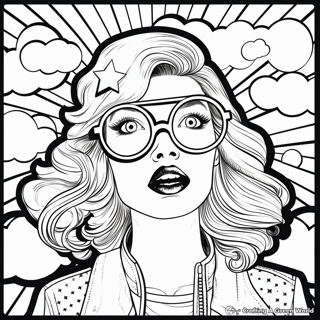 Revolutionary Pop Art Aesthetic Coloring Pages 3