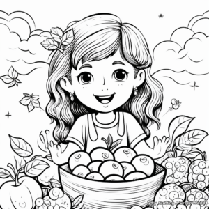 Rhythmic 'Gentleness' Fruit of the Spirit Coloring Pages 2