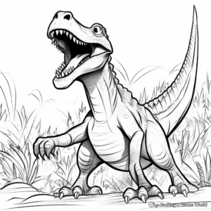 Roaring Suchomimus Coloring Pages for Kids 1