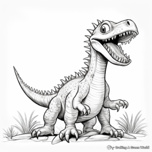 Roaring Suchomimus Coloring Pages for Kids 3